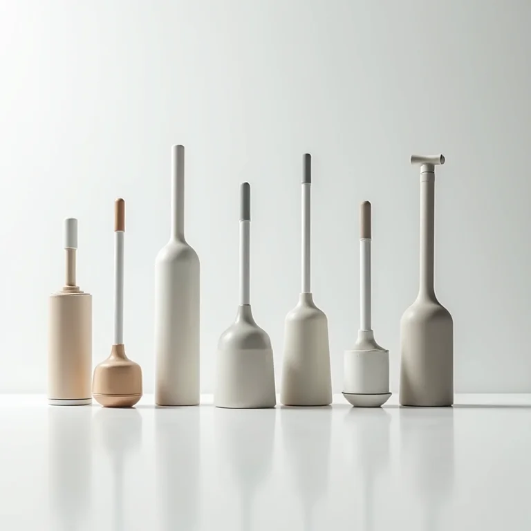 Diferentes tipos de desentupidores manuais e hidráulicos.