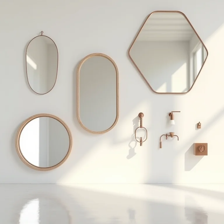 Diferentes tipos de espelhos para banheiros pequenos
