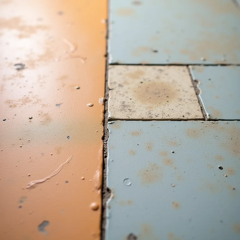 Diferentes tipos de piso com diferentes tintas