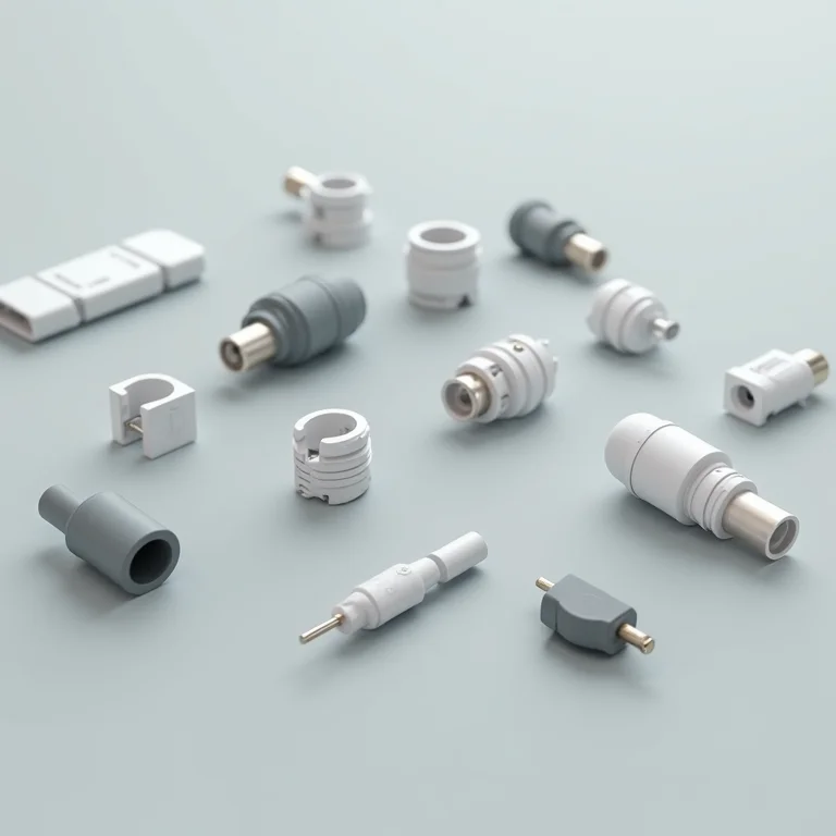 Diversos conectores Wago em close-up.