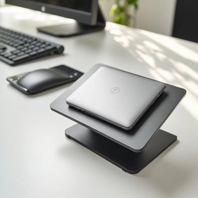 Diversos suportes ergonômicos para notebook em composição still life