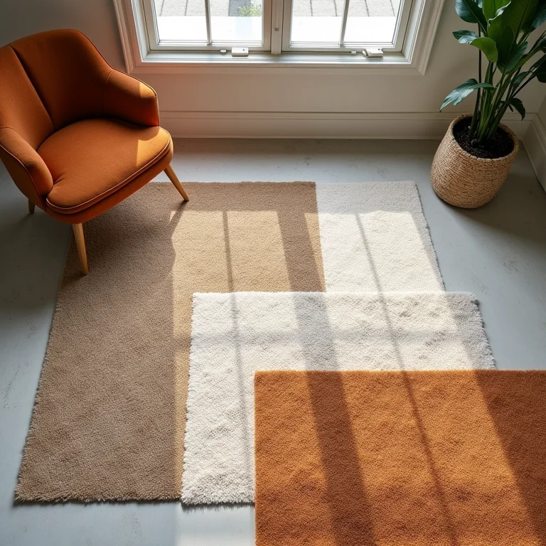 Diversos tapetes para escritório