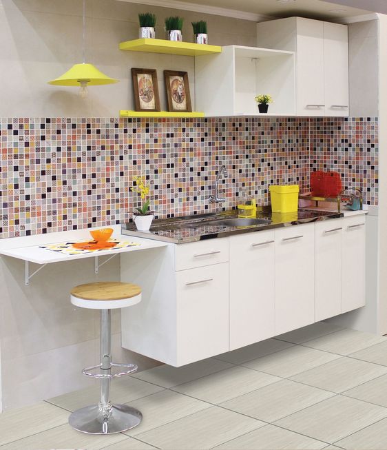 Com Azulejos Decorativos Adesivos: Cozinha Nova Sem Quebra-Quebra! - inspiração