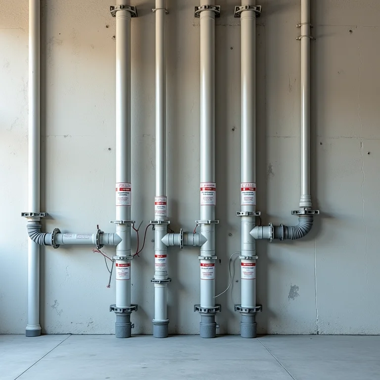 Eletrodutos instalados corretamente seguindo as boas práticas.