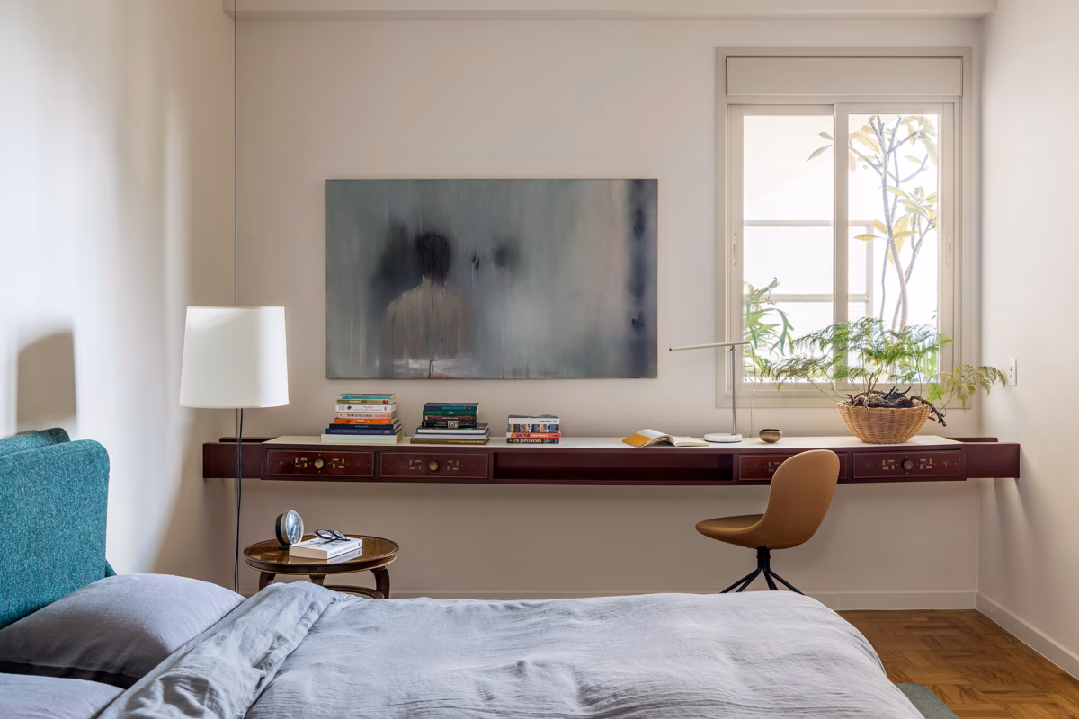 Escrivaninha Suspensa: Minimalismo e Elegância Para Ambientes Compactos - inspiração