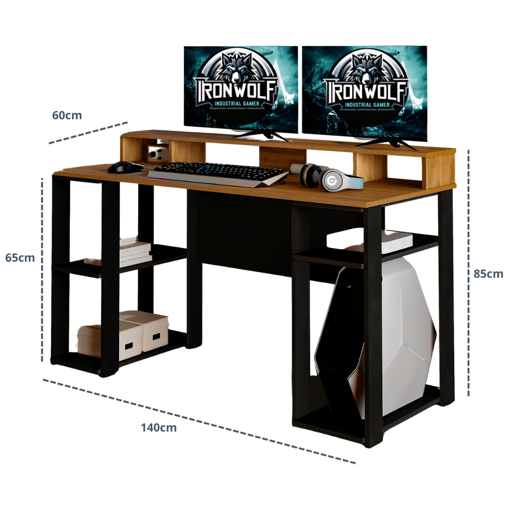 Escrivaninha Gamer: Design Ergonômico e Personalizado Para Longas Jornadas - ideia