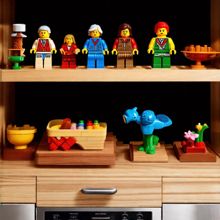 Esculturas de Lego na cozinha