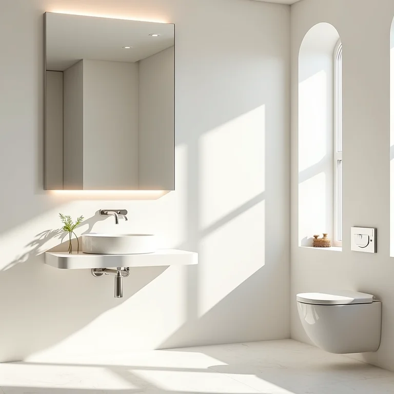 Espelho Blindex ampliando espaço no banheiro