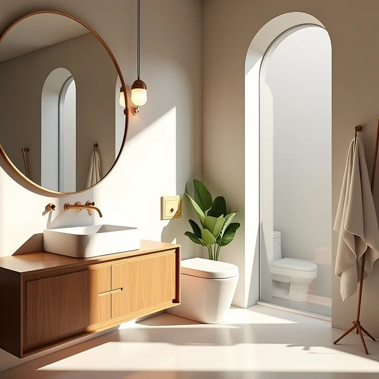 Espelho em lavabo pequeno