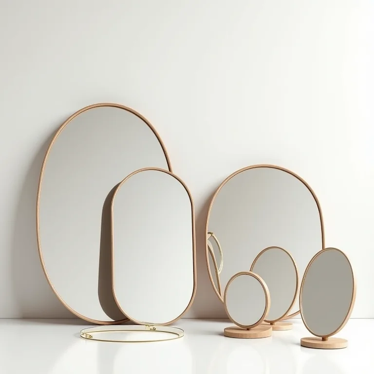 Espelhos de diferentes tamanhos e formatos ideais para banheiros pequenos