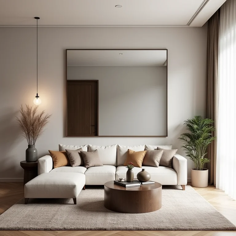 Espelhos na decoração da sala: truques para ampliar o espaço.