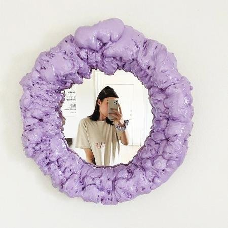 Espelho com Moldura Rústica de Espuma Expansiva - detalhe