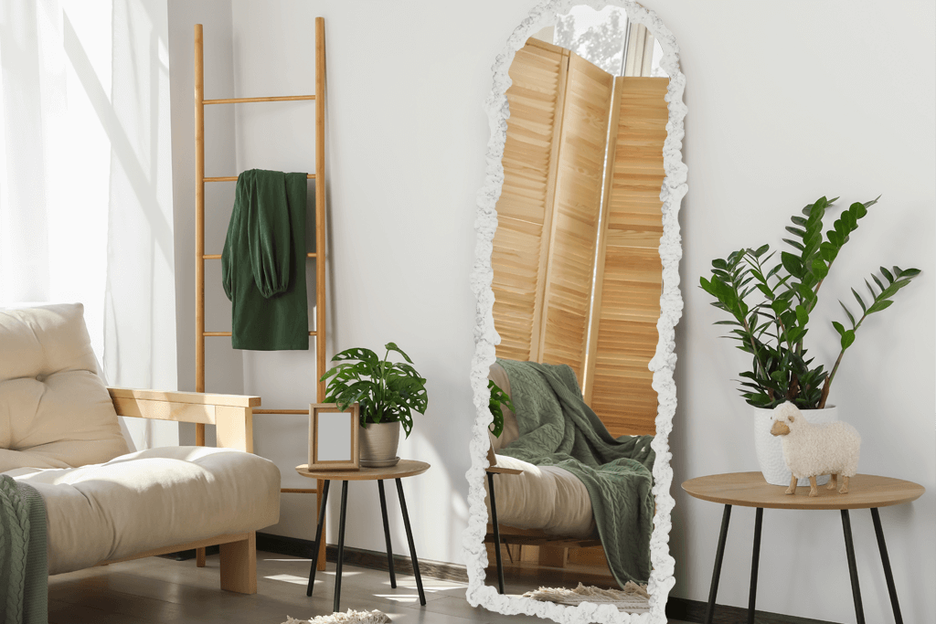 Espelho com Moldura Rústica de Espuma Expansiva - inspiração