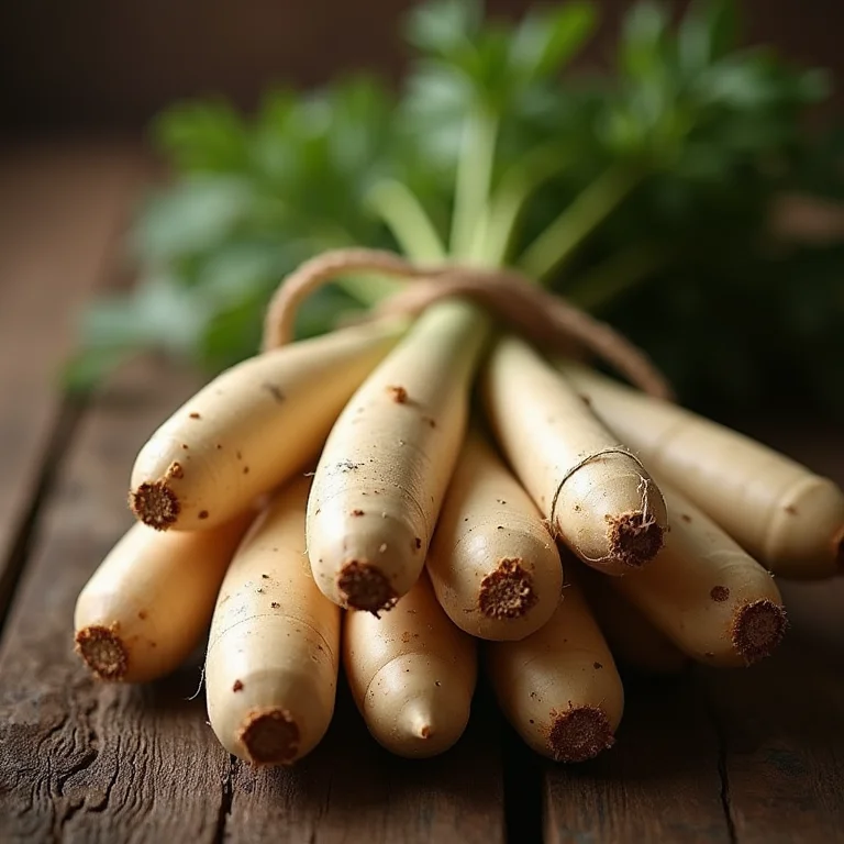 Estacas de aipim amarradas prontas para o plantio
