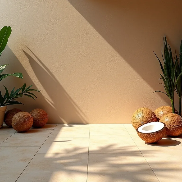 Etapas do processo de fabricação do piso de casca de coco