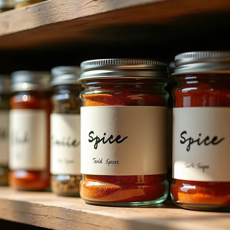 Etiquetas minimalistas para identificação de temperos