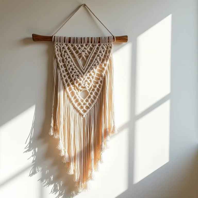 Evitando frustrações em projetos DIY: macramê inacabado com fios emaranhados.