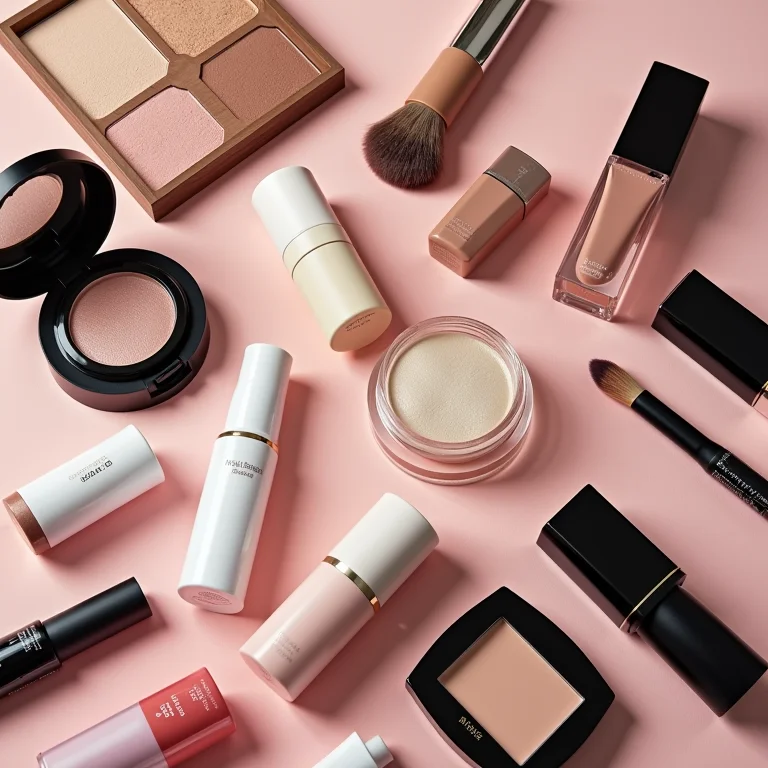 Exemplos de diferentes estilos de organização de maquiagem