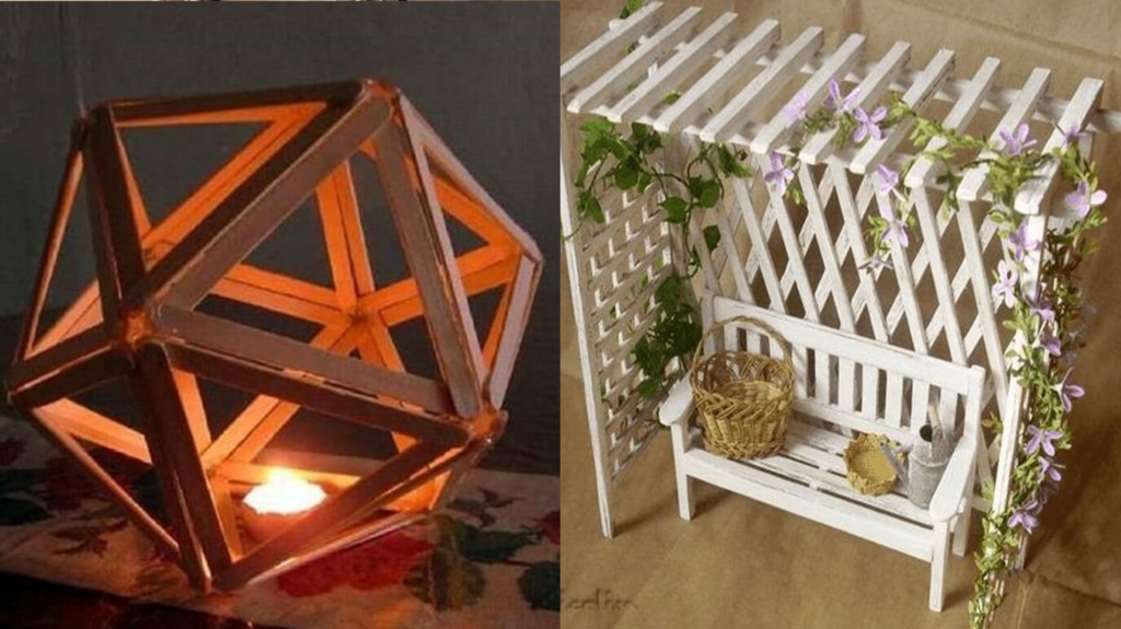 Charme Rústico: Decoração DIY com Palitos de Picolé - inspiração