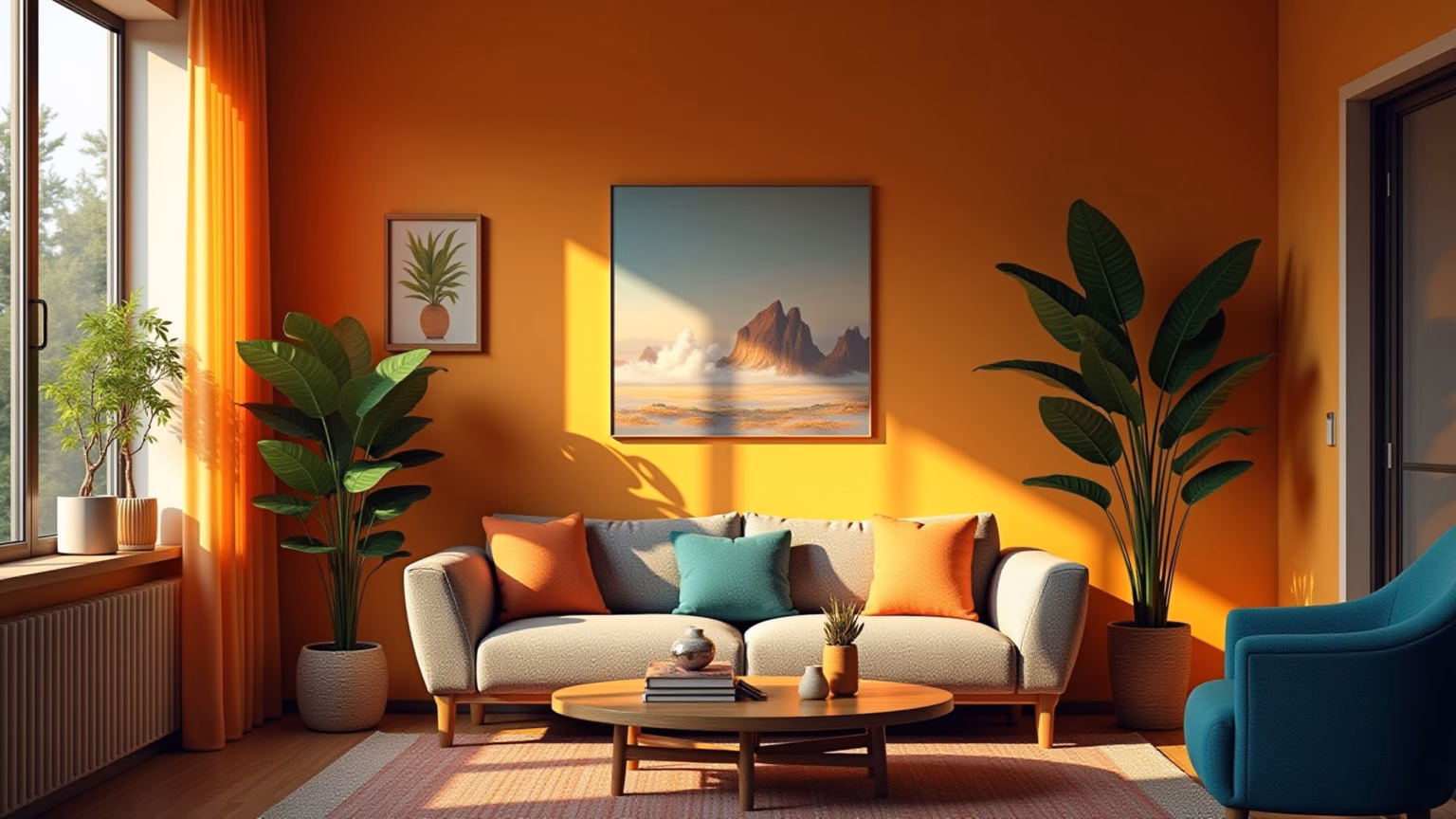 Iluminação Indireta TOP: 10 Ideias Magníficas Para Sua Sala Sala de estar aconchegante com iluminação indireta suave e design brasileiro vibrante.