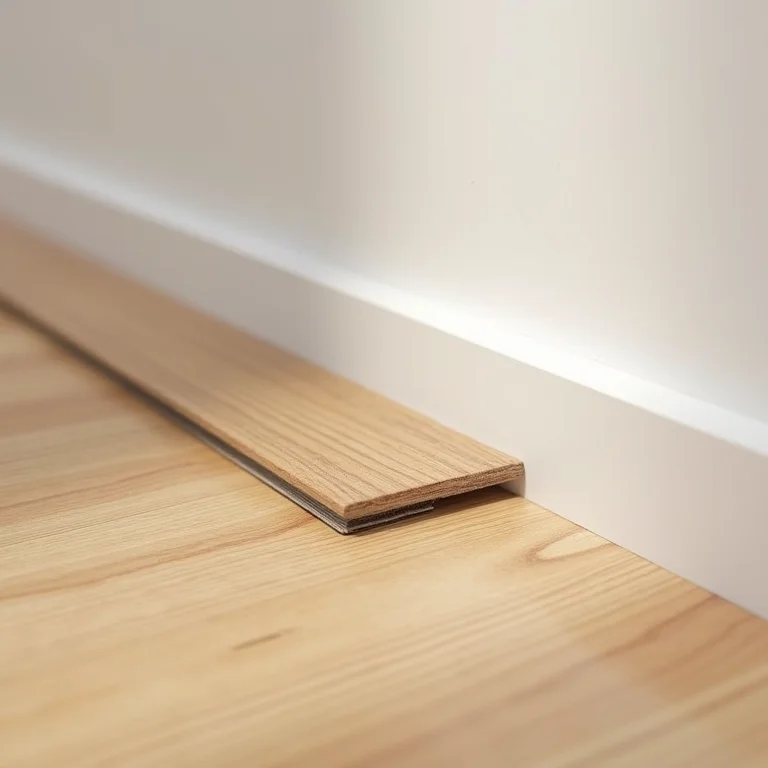 Fenda entre o piso laminado e a parede.