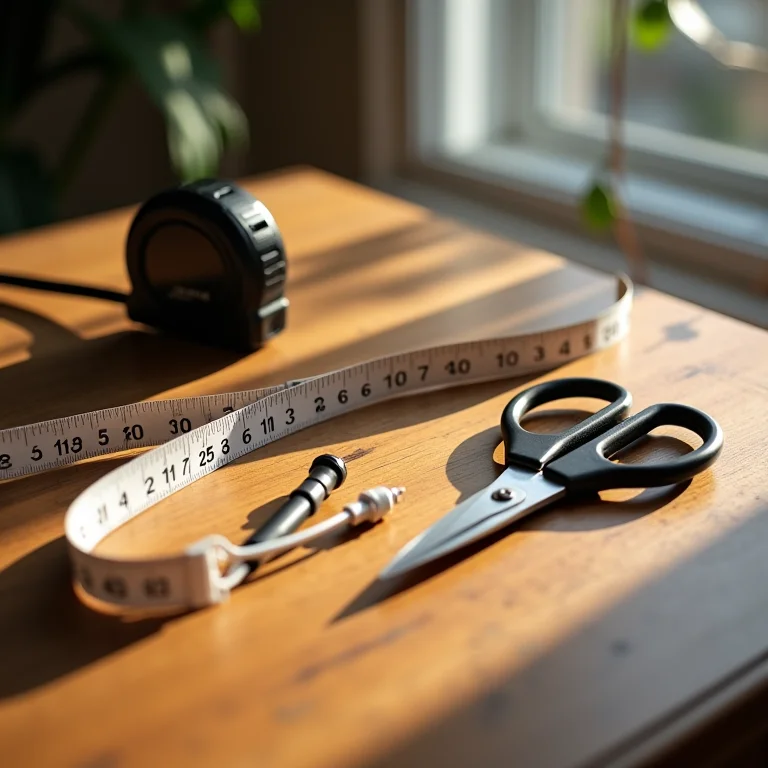 Ferramentas e acessórios para instalação de fitas de LED.