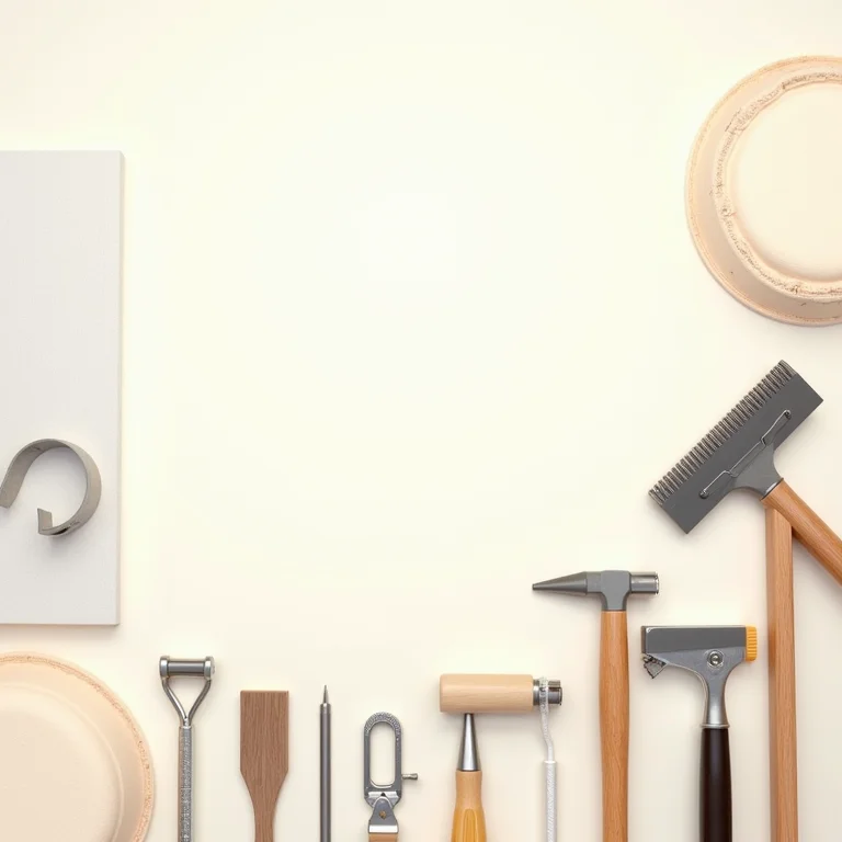 Ferramentas e materiais para instalação de drywall em flat lay