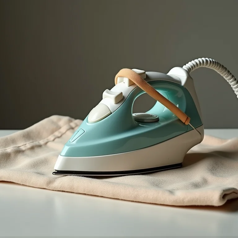 Ferro de passar roupa sendo usado para amolecer chiclete no sapato