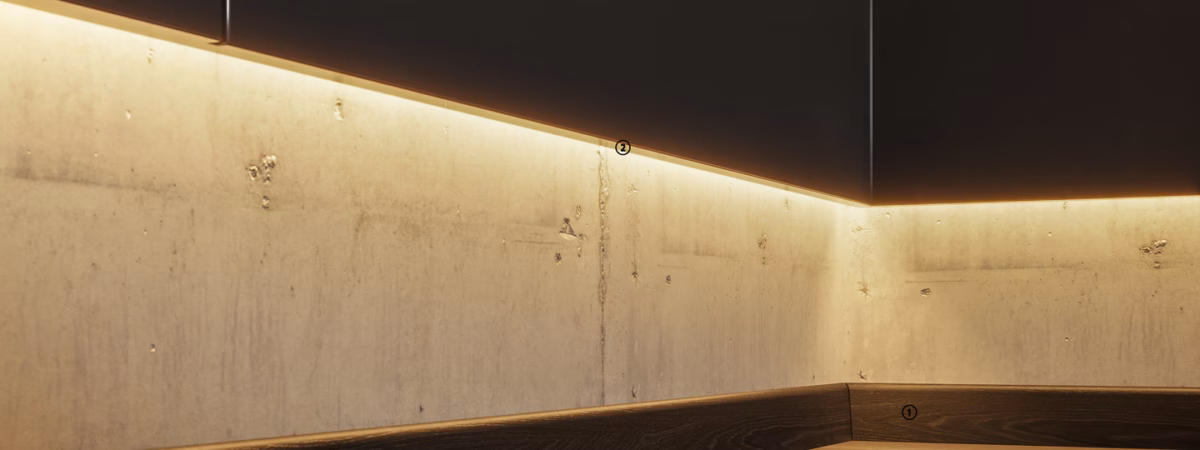 Efeito Glow com Fitas de LED Embutidas no Gesso - detalhe