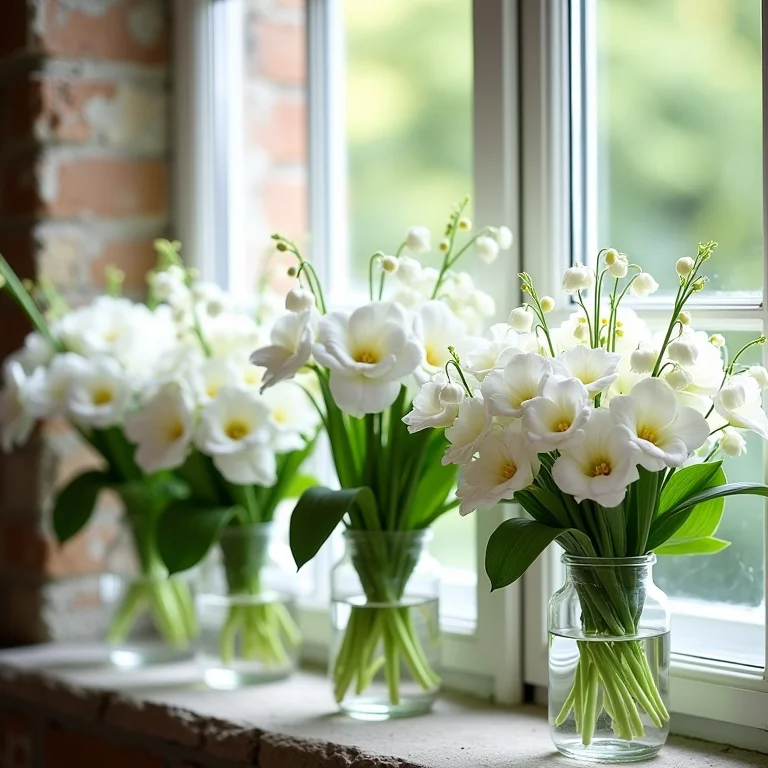 Flores brancas perfumadas para sombra em vasos