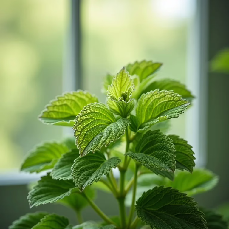 Folhas de Falso Boldo (Coleus grandis) com diferentes padrões
