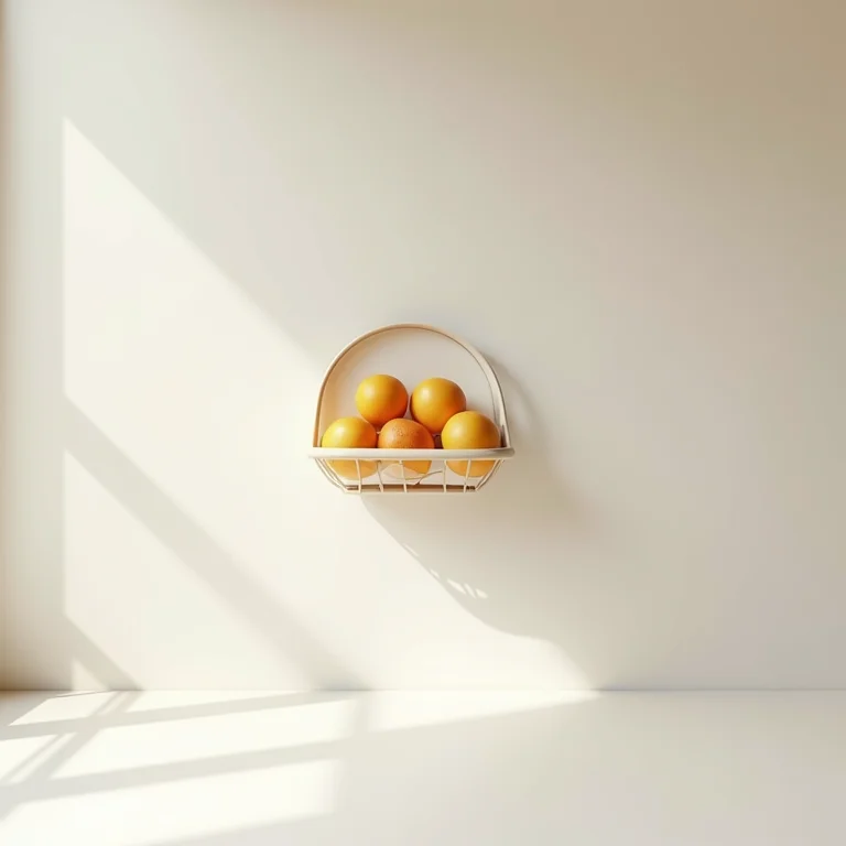 Fruteira minimalista com design geométrico