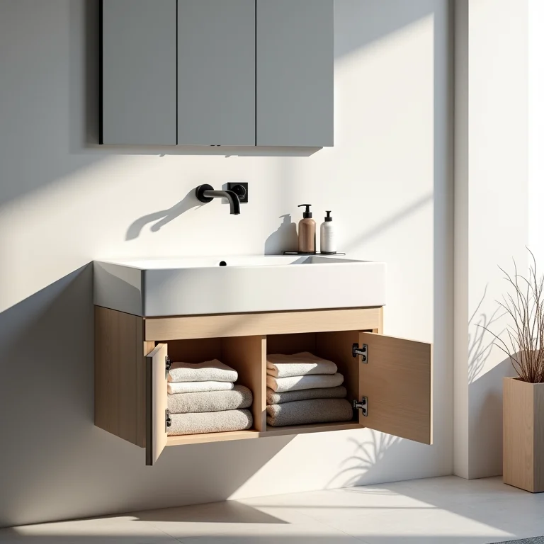 Gabinete de 90cm mostrando organização interna