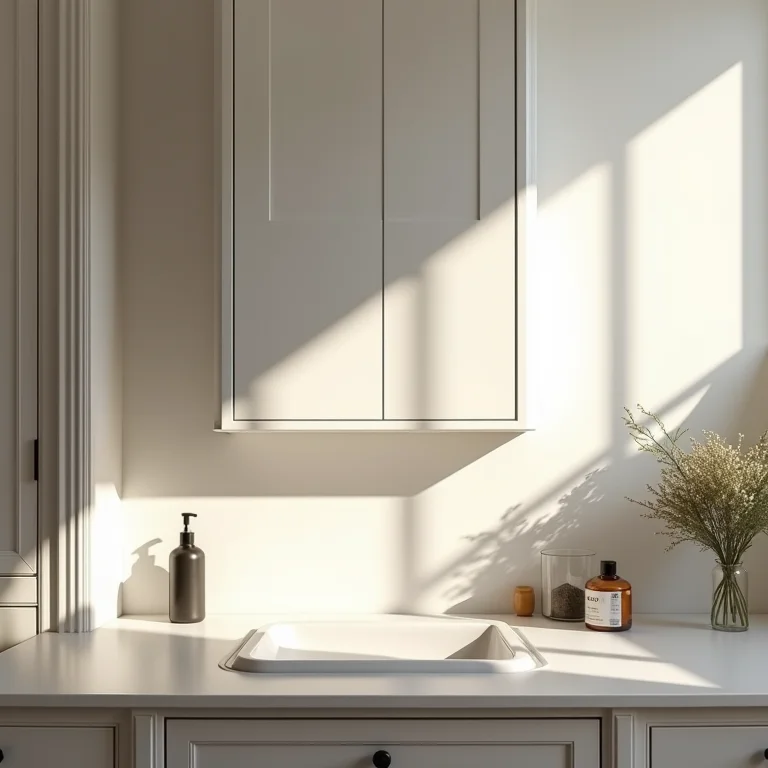 Gabinete de banheiro muito grande para um banheiro pequeno