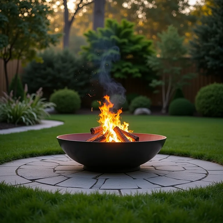 Harmonia e segurança no tamanho e localização do fogo de chão.