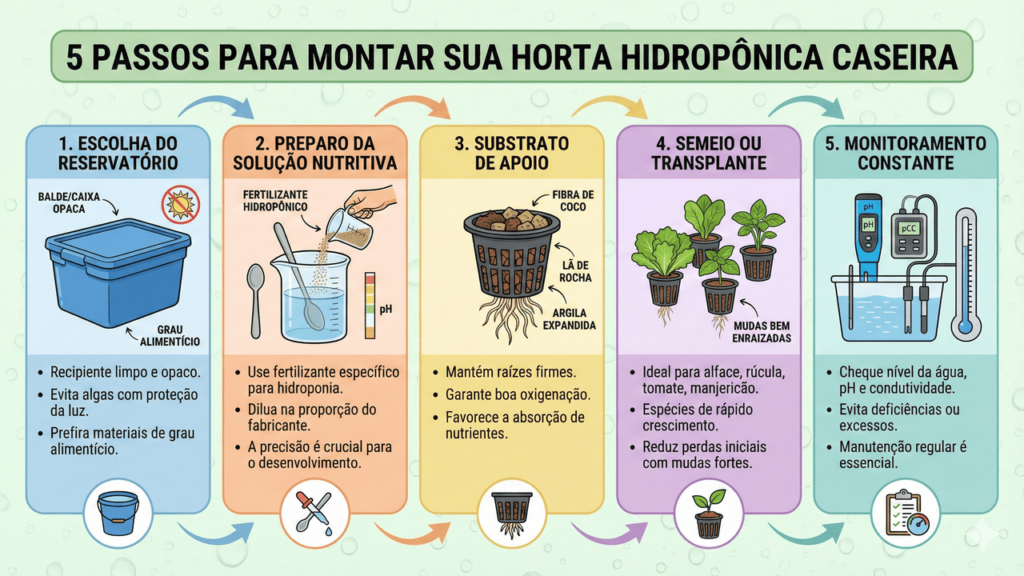 Horta Hidropônica Caseira: Tecnologia e Alimentos Frescos Sem Terra - detalhe