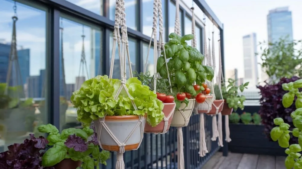 Horta Suspensa com Macramê: Um Toque Boho Para Sua Varanda - detalhe