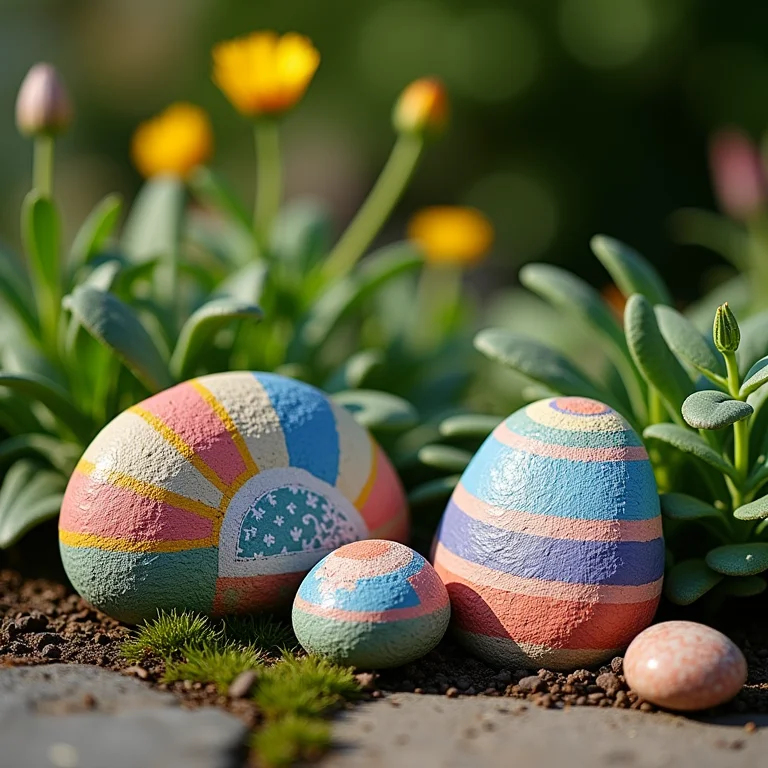 Ideias criativas para usar pedras pintadas no jardim