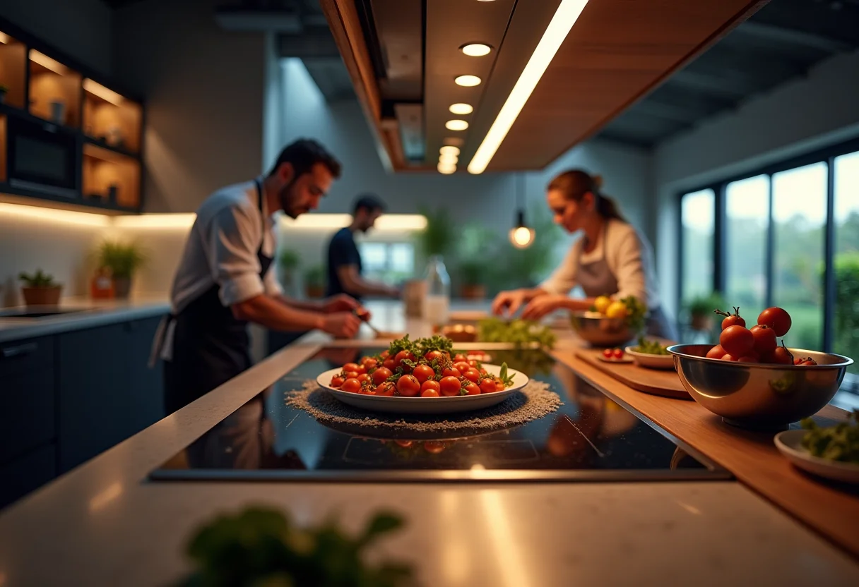 Ilustração explicativa sobre ilha de cozinha