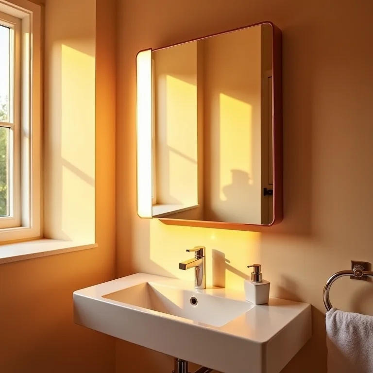 Iluminação correta em lavabo pequeno