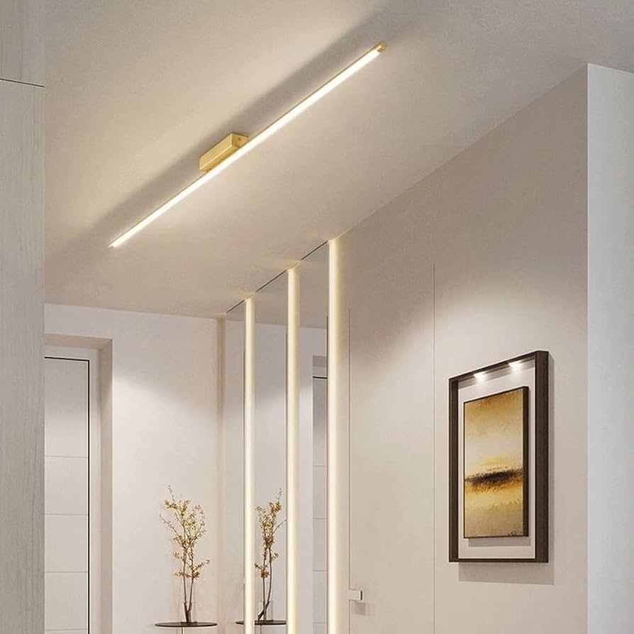 Iluminação LED Linear Embutida: Minimalismo Moderno - detalhe