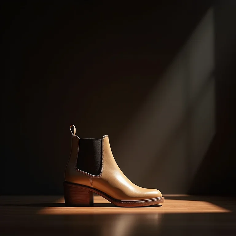 Iluminação inadequada em loja de sapatos.