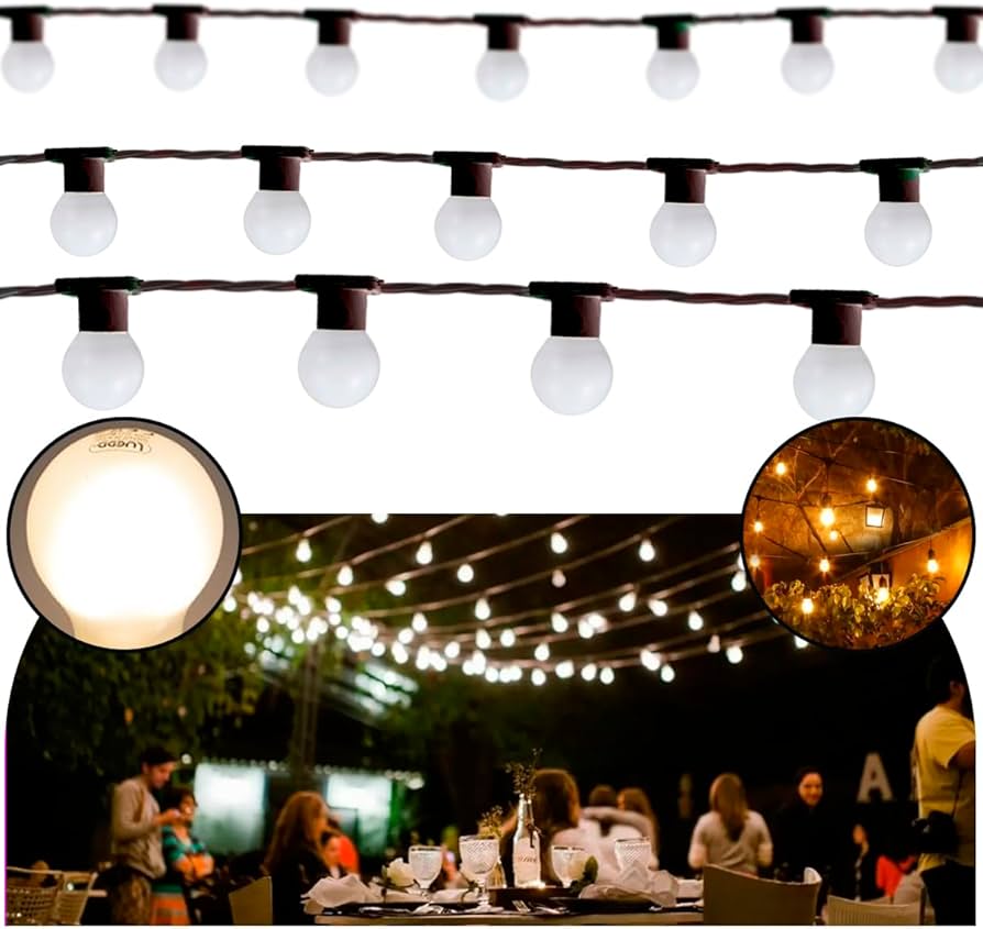 Iluminação Suspensa com Charme Rústico: Varal de Luzes e Lanternas Aconchegantes - inspiração