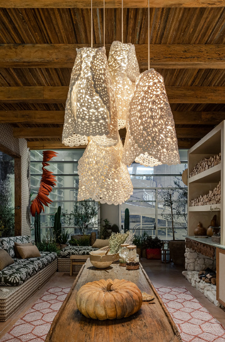 Iluminação Aconchegante com Pendentes de Crochê - inspiração