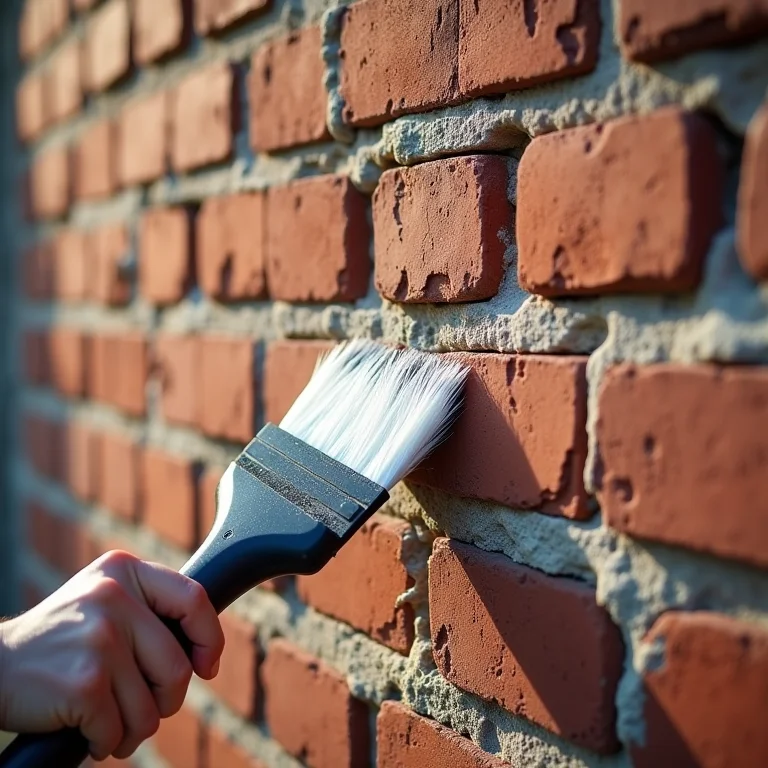 Impermeabilização de parede de tijolinho.