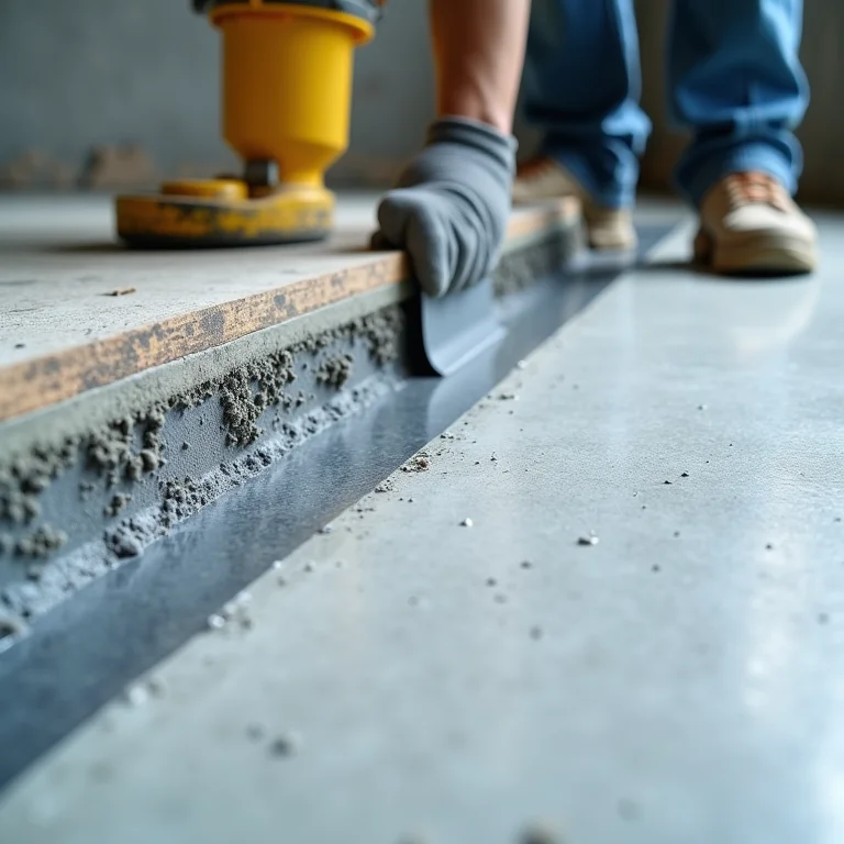 Impermeabilização do contrapiso para instalação de piso vinílico.