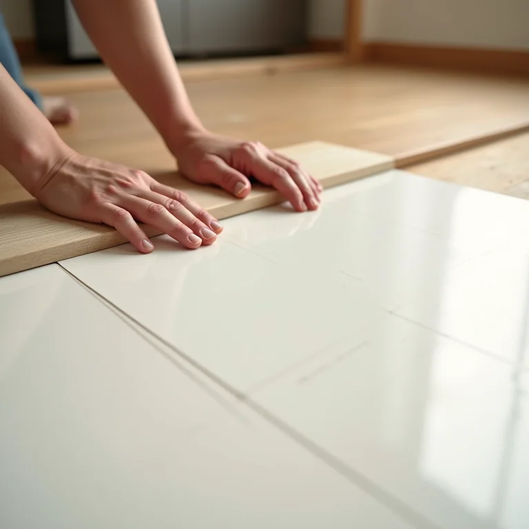 Instalação de manta para piso laminado