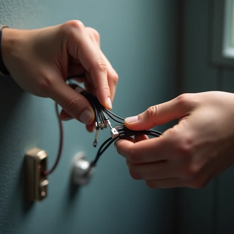 Instalação rápida de conectores Wago.