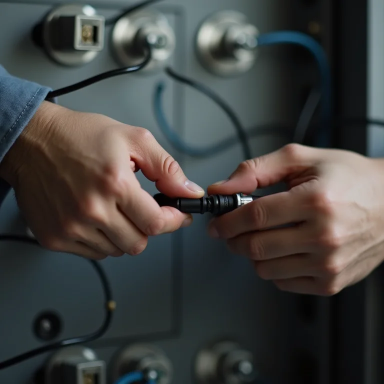 Instalação segura de conector Wago.