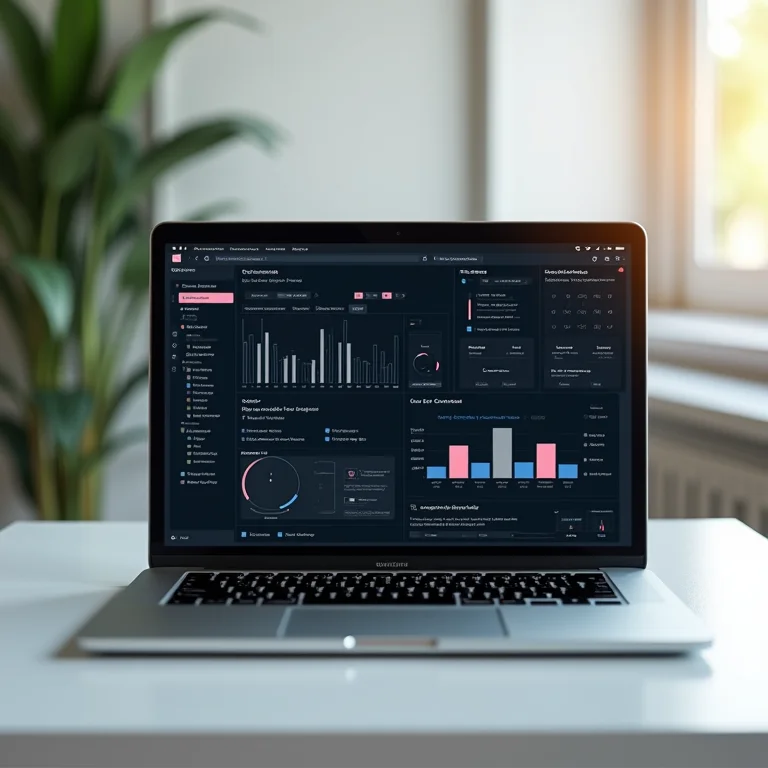 Interface de software de dimensionamento de cabos em um laptop
